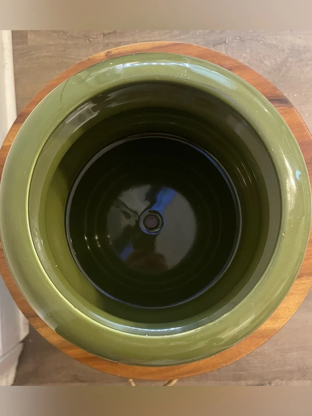 NWOT Olive Green Glossy Bubble Ceramic Planter Pot Vase House plants